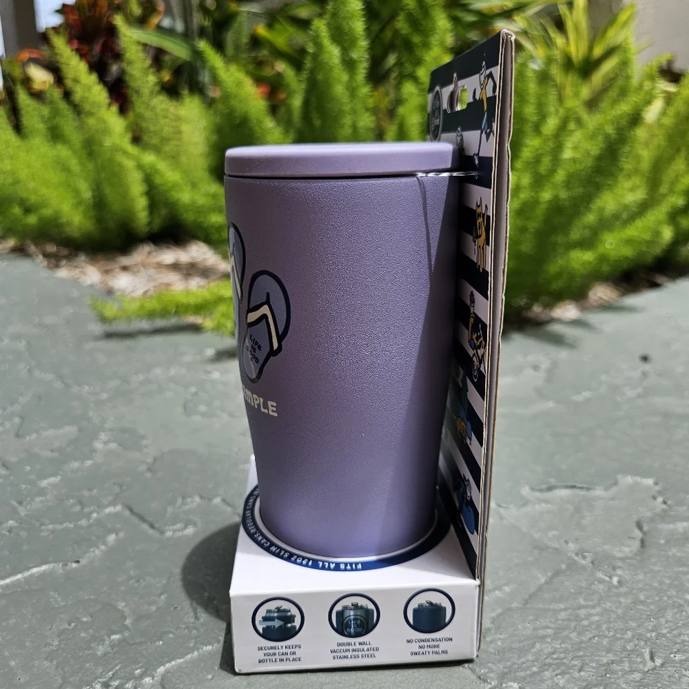 Life is Good 4-in-1 Can Cooler Orchid "Keep it Simple" - NWT - Picture 3 of 5